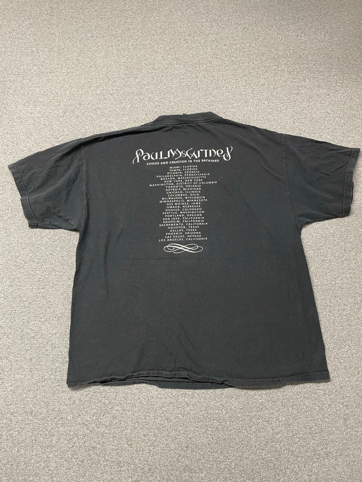 Vintage Paul McCartney Chaos and Creation Tour Band T-Shirt