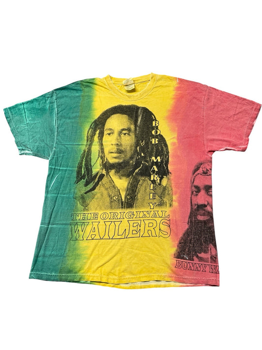 Vintage 1990s Bob Marley The Original Wailers T-Shirt Rasta Tie-Dye
