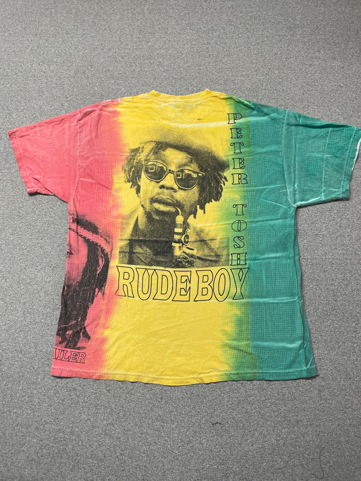Vintage 1990s Bob Marley The Original Wailers T-Shirt Rasta Tie-Dye