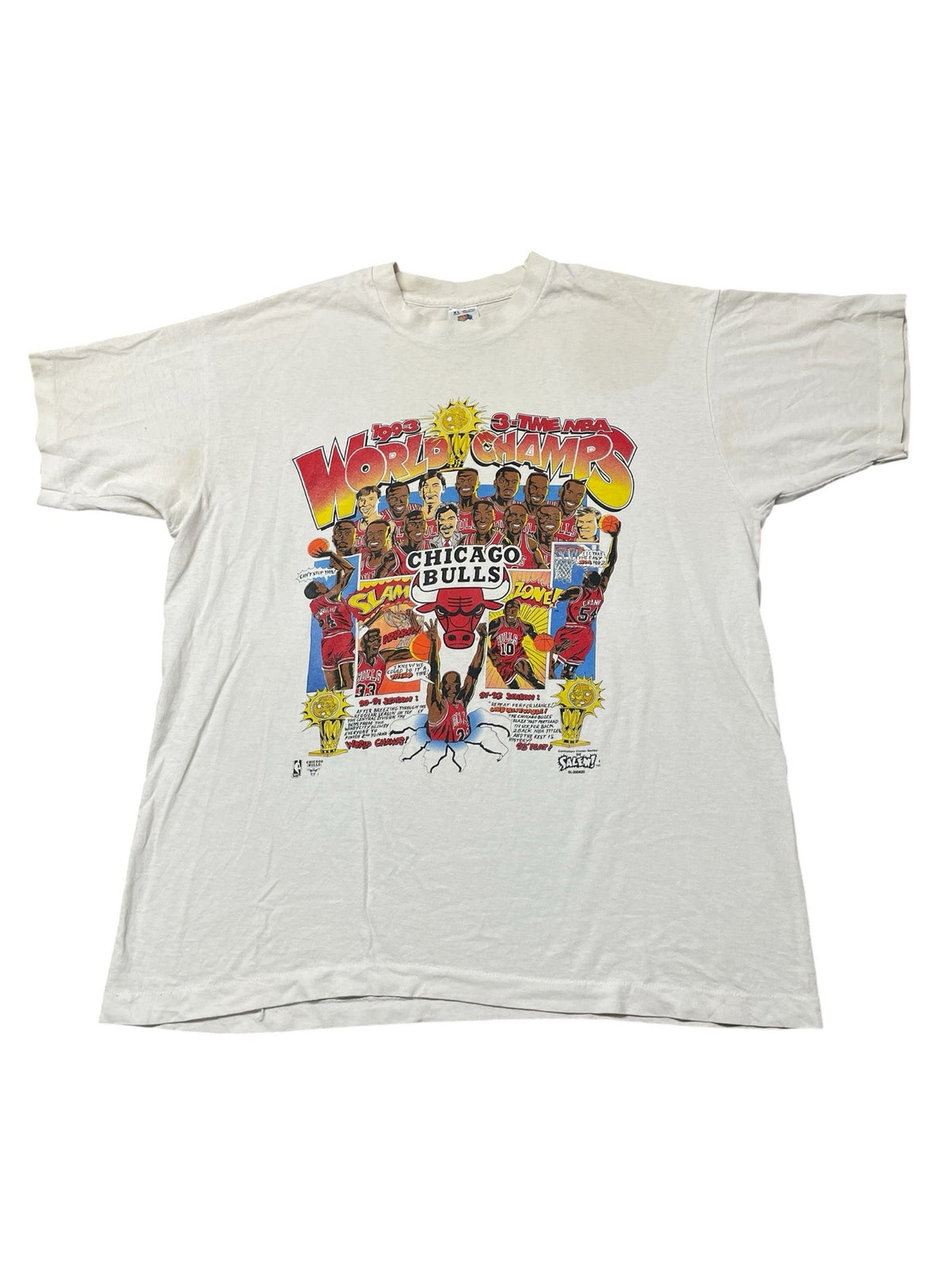Vintage 1993 Chicago Bulls NBA World Champs T-Shirt 90s