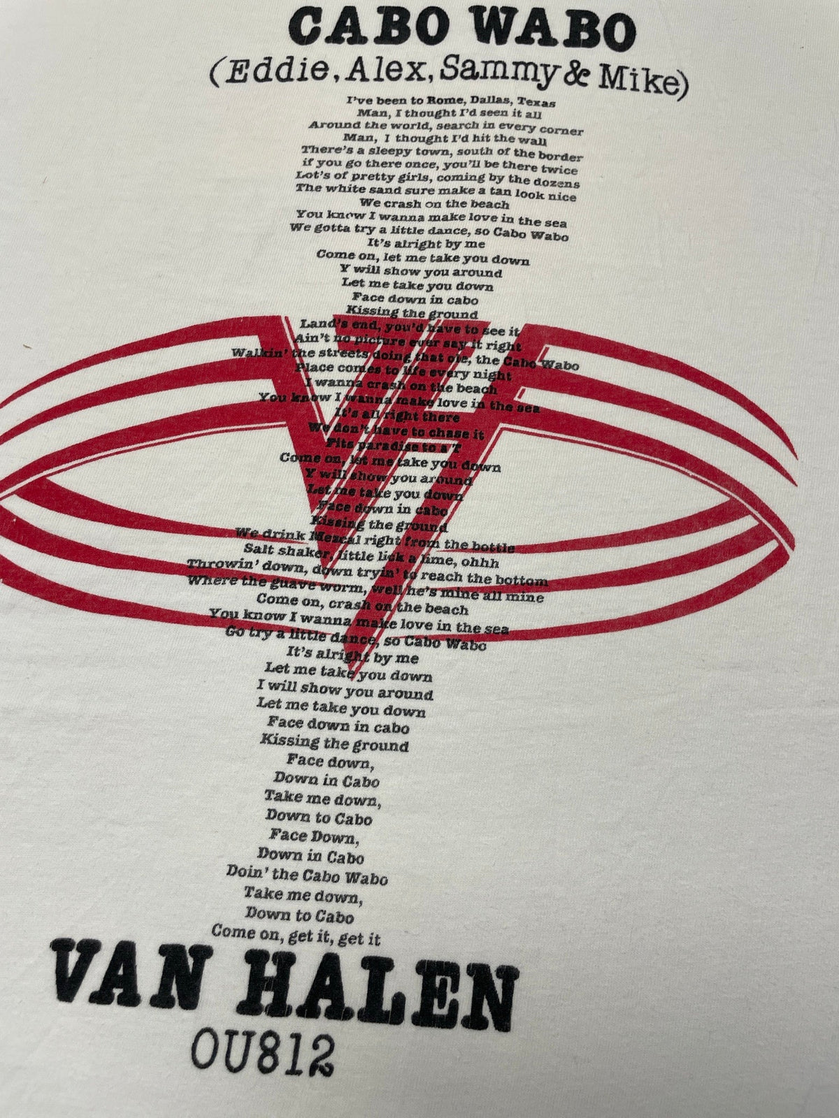 Vintage 1990s Cabo Wabo Van Halen Band T-Shirt