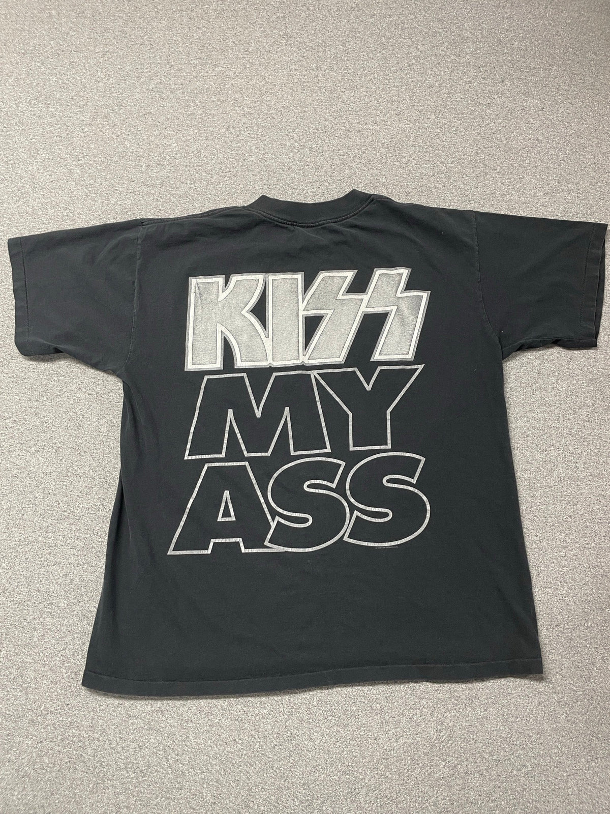 Vintage 1990s Kiss My Ass Graphic T-Shirt Black