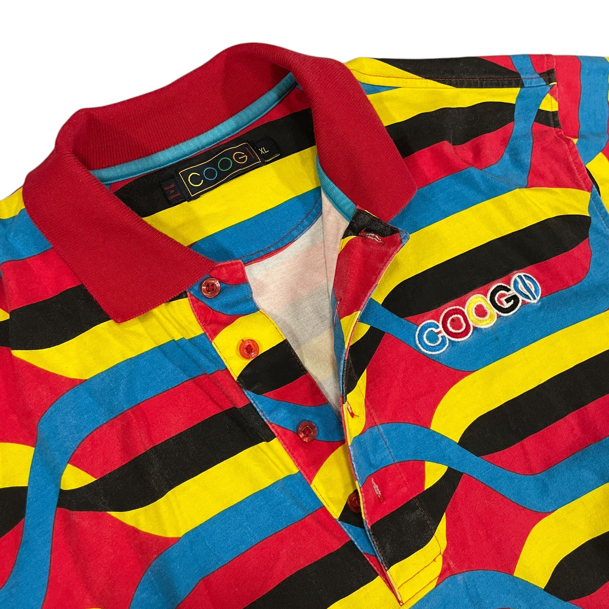 Y2K Vintage Vibrant COOGI Polo XL