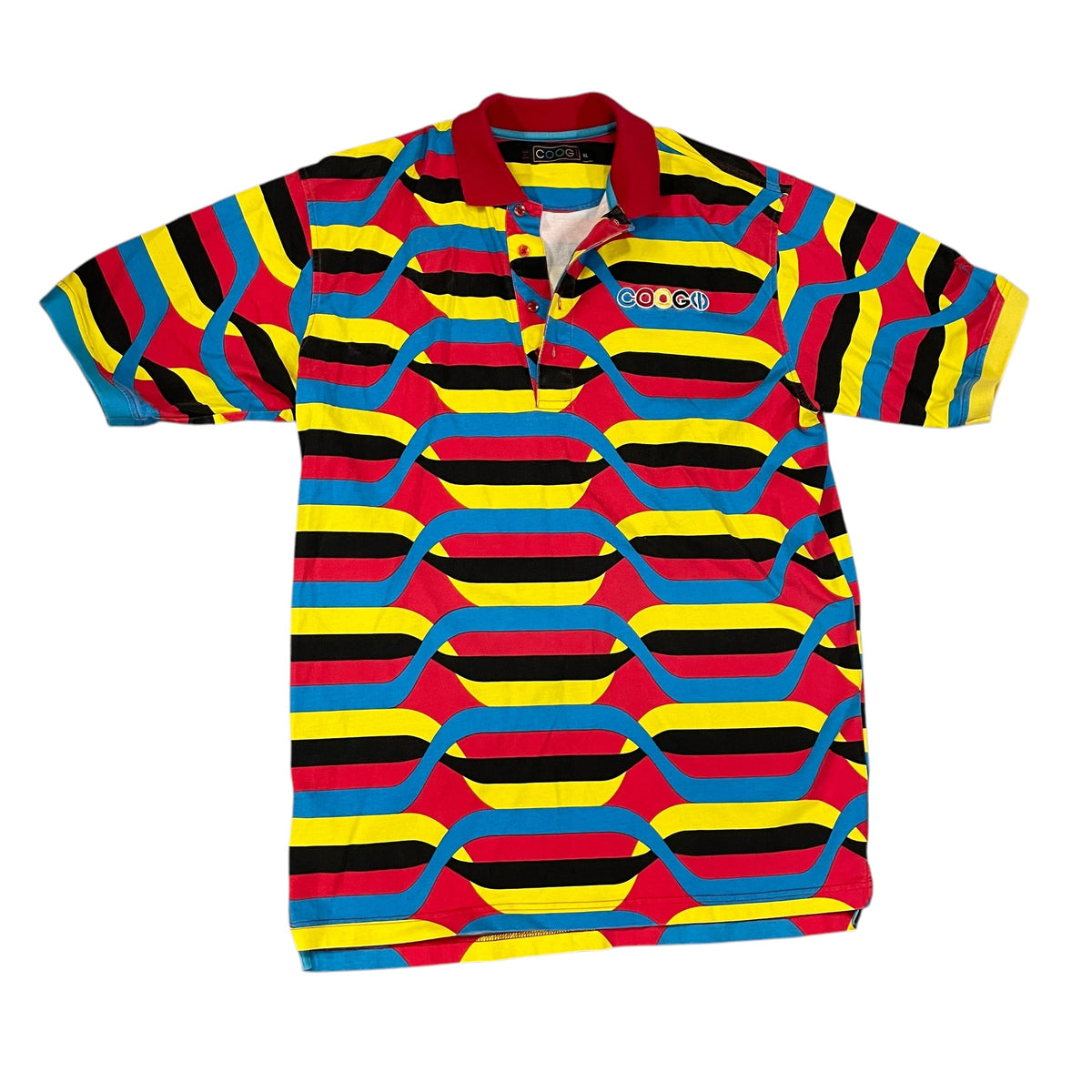 Y2K Vintage Vibrant COOGI Polo XL