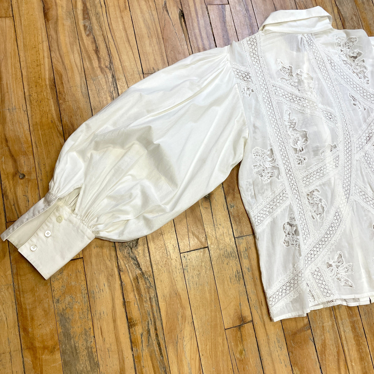 @Oscar de la Renta Vintage Designer Lace Blouse Tops Public Butter 
