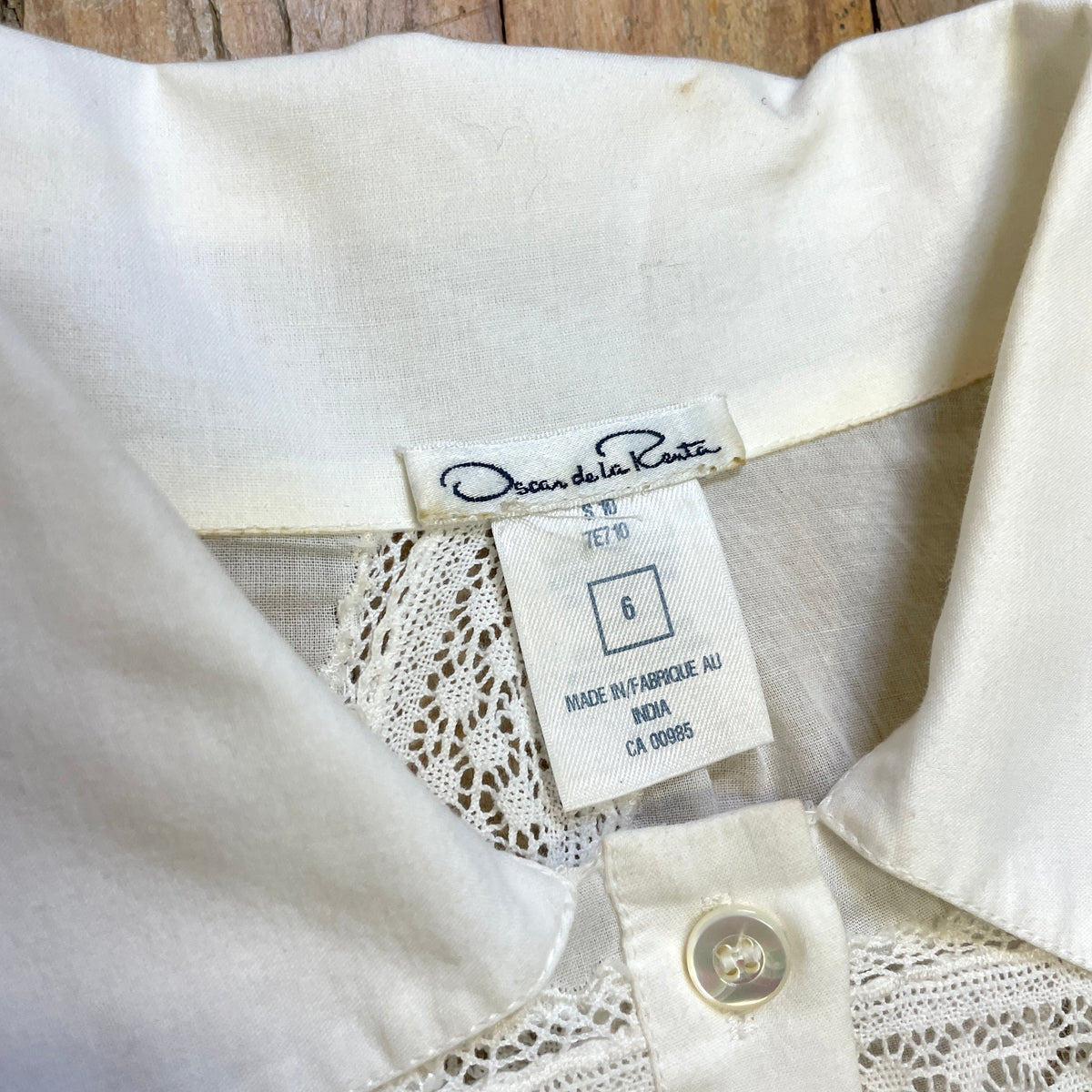 @Oscar de la Renta Vintage Designer Lace Blouse Tops Public Butter 